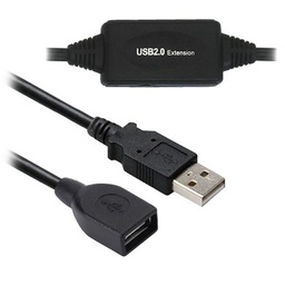 Cable USB 2.0 Tipo A M-H BROBOTIX 150156 20m negro