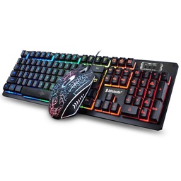 Kit teclado y mouse BROBOTIX 458977 USB RGB