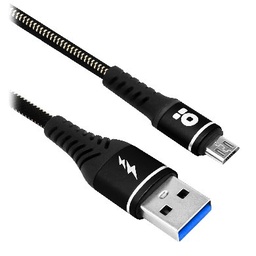 Cable USB-A a Micro USB Brobotix 6000724 1 m negro denim