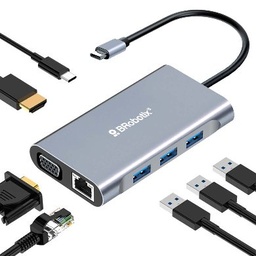 Docking USB-C Brobotix 6001202 7 en 1 HDMI VGA RJ45