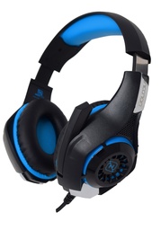 Diadema gamer Necnon NBHG-Viper over-ear LED 3.5 mm azul