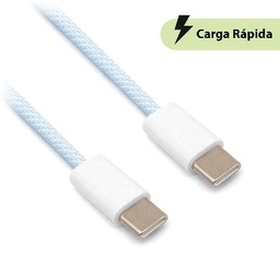 Cable USB-C a USB-C Brobotix 6001554 tejido 1 m azul