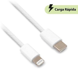 Cable carga rápida Brobotix 6001530 USB-C a Lightning 1 m
