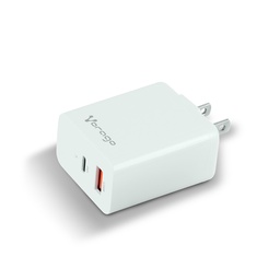Cargador de pared Vorago AU-350-WH 20W USB-A y USB-C