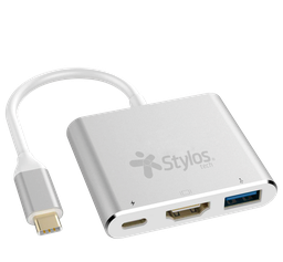 Hub USB Stylos STCBHUB31S 3 en 1