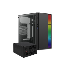 Gabinete gamer Acteck Fusión II GI440 micro torre 500W RGB