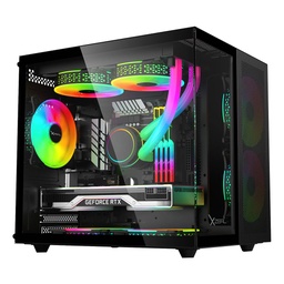Gabinete gamer Xzeal CXi1 XZGAMC1B cubo micro-ATX ARGB