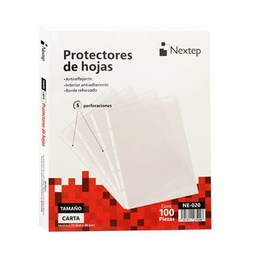 Protector de hojas Nextep NE-020 carta 100 piezas