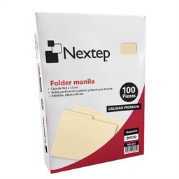 Folder Manila Nextep NE-011 oficio paquete 100 piezas