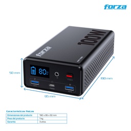 Estación de energía portátil Forza FPP-T100 100W LiFePO4