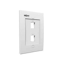 Placa de pared Nexxt AW161NXT02 2 puertos keystone blanca