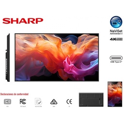 Pantalla comercial Sharp PN-E439 43" 4K UHD 350 cd/m²