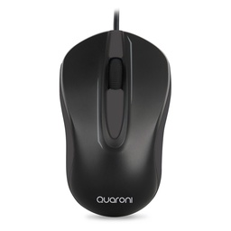 Mouse óptico Quaroni MAQ01N alámbrico 1200 DPI negro