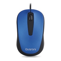 Mouse óptico Quaroni MAQ02A alámbrico azul 1200 DPI
