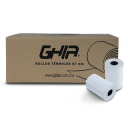 Rollo papel térmico Ghia CTG574N 57x40 mm 50 piezas