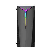 Gabinete PC media torre Quaroni QCHT-05 RGB fuente 500W
