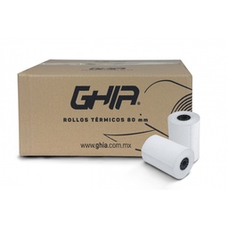 Rollo papel térmico Ghia CTG80N 80x70 mm 50 piezas