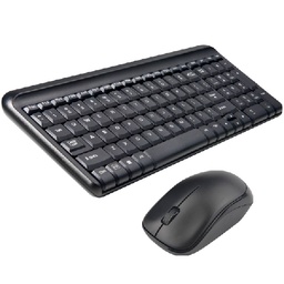 Kit teclado y mouse Quaroni KIQ01 inalámbrico negro