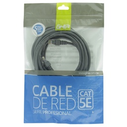 Cable de red patch cord Ghia GCB-016 Cat5e UTP 5m gris