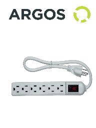 Barra multicontacto Argos 9700250 6 tomas supresor 1875W