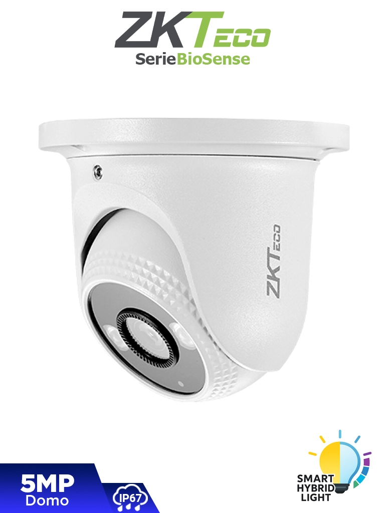 Cámara IP domo ZKTeco ES-855P31C-S8-MI-S-HL 5MP IR 40m
