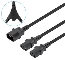 Cable de alimentación en Y Manhattan 157469 C14 a 2x C13