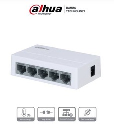 Switch Dahua DH-PFS3005-5ET-V2 5 puertos Fast Ethernet