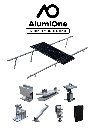 Kit montaje solar AlumiOne 1V4 4 módulos vertical losa