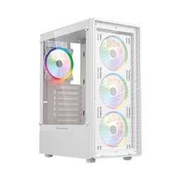Gabinete gamer Balam Rush GM590AW media torre ATX blanco
