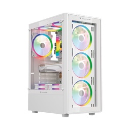 Gabinete gamer Balam Rush GM590CW media torre ATX blanco