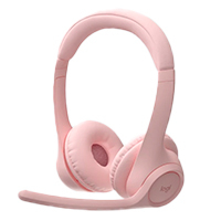 Audífonos diadema Logitech Zone 300 Bluetooth rosa