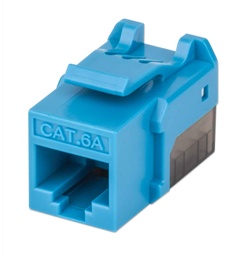 Jack keystone RJ45 Intellinet 772334 Cat6A azul de impacto