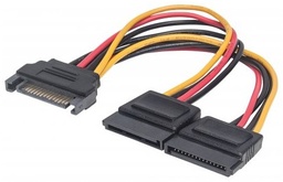 Cable de poder SATA Manhattan 354554 1 macho a 2 hembra