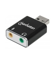 Tarjeta de sonido USB externa Manhattan 152754 estéreo 2.1