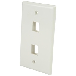 Placa de pared StarTech.com PLATE2WH 2 salidas RJ-45 blanca