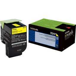 Tóner Lexmark 78C4UY0 amarillo 7,000 páginas CS622 CX625