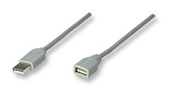 Cable extensión USB 1.1 Manhattan 317238 3 m gris