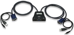 Switch KVM Manhattan 151245 2 puertos USB con audio