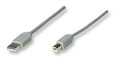 Cable USB 1.1 Manhattan 317863 A macho a B macho 3 m gris