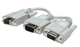 Cable en Y VGA Manhattan 328302 HD15 macho a 2 HD15 hembra