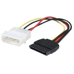 Cable de poder SATA Manhattan 342766 Molex 4 a 15 pines