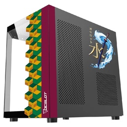 Gabinete gamer Ocelot Gaming Black Mizu micro-ATX negro