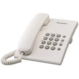 Teléfono alámbrico Panasonic KX-TS500MEW unilínea blanco