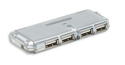Hub USB 2.0 Manhattan 160599 4 puertos 480 Mbps mini