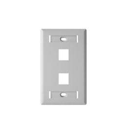 Placa de pared Belden AX102655 KeyConnect 2 puertos blanca