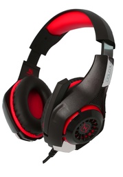 Diadema gamer NECNON NBHG-VIPER NCAGVI02SI LED roja