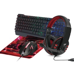 Kit gamer 4 en 1 NECNON NGC-PEGASUS NBCGPG0241 rojo