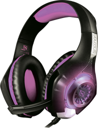 Diadema gamer Necnon NBHG-VIPER NCAGVI13SI LED fucsia