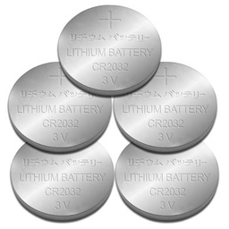 Pila de botón BRobotix 350323 CR2032 litio 3 V 5 piezas