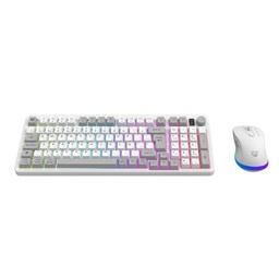Kit teclado y mouse gaming Balam Rush KG525 blanco RGB